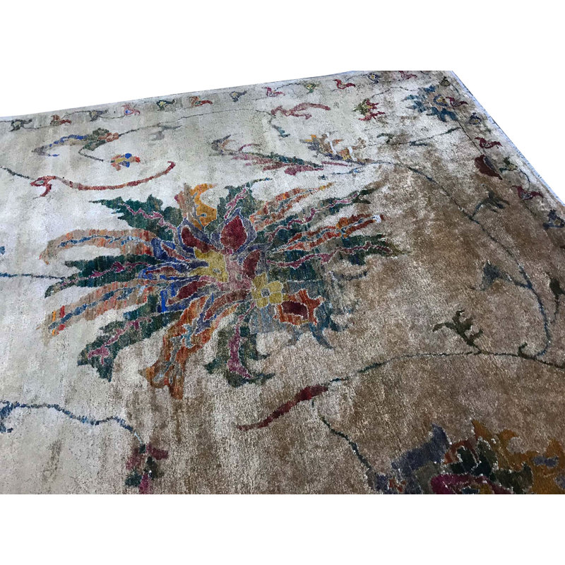 Hand-Knotted Silk IVORY Area Rug