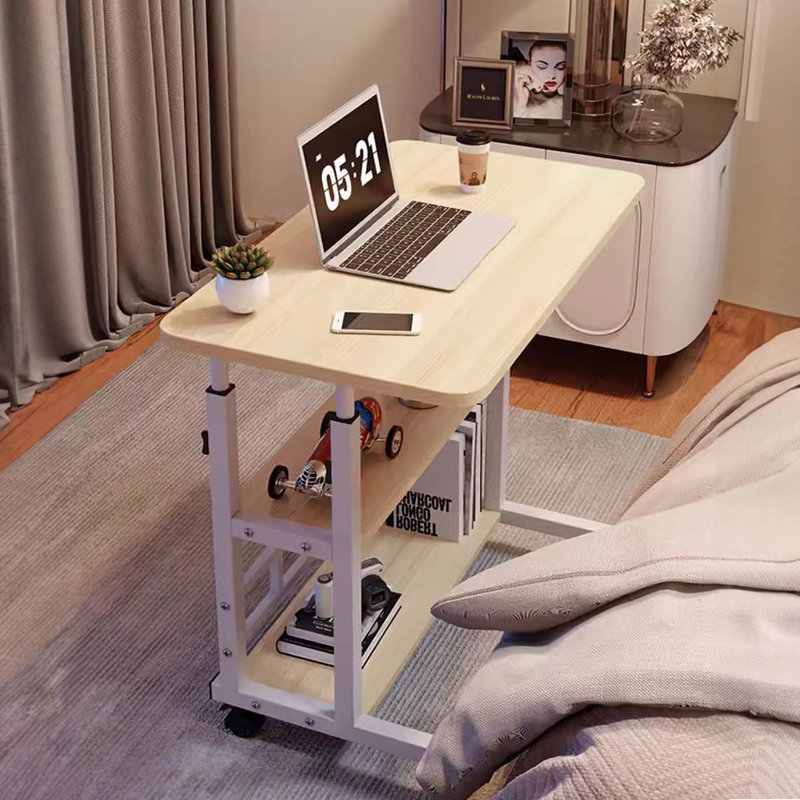 Adjustable Metal Base Writing Desk, Wood
