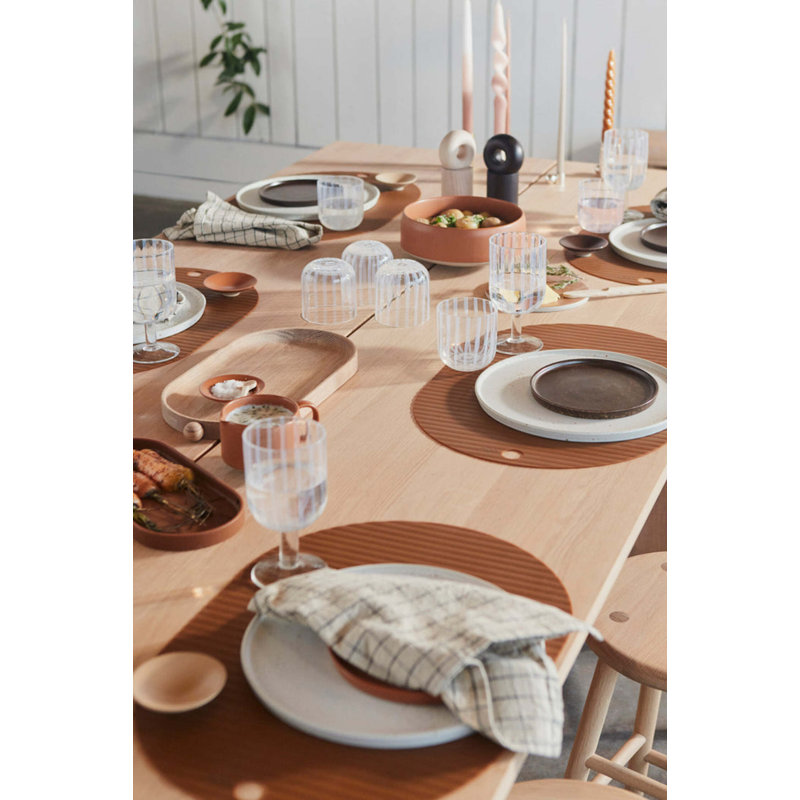 Ribbo Silicone Oval Placemats, Camel