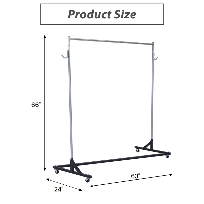 1 - Hook Coat Rack, Black