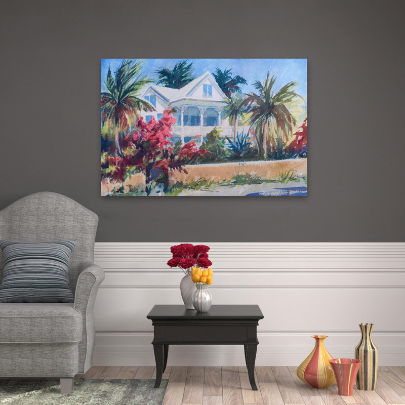 Veranda Keys - Paysages, palmiers, art tropical, H 32 po x l 48 po