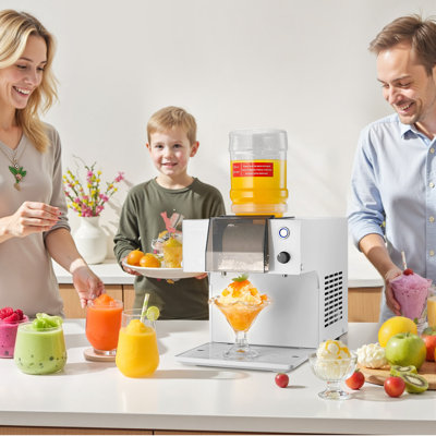 Snowflake Ice Machine, 176LBS/24H Snowflake Ice Maker, Ice-Shaver Machine with Stainless Steel Blade, Electric Snow Cone Maker with 0.48Gal Tank, 90S Fast Pre-Cooling, for Home & Small Gathering