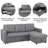 Reversible Sectional Sofa with Pull Out Bed and Storage For Limited Spaces-111009470