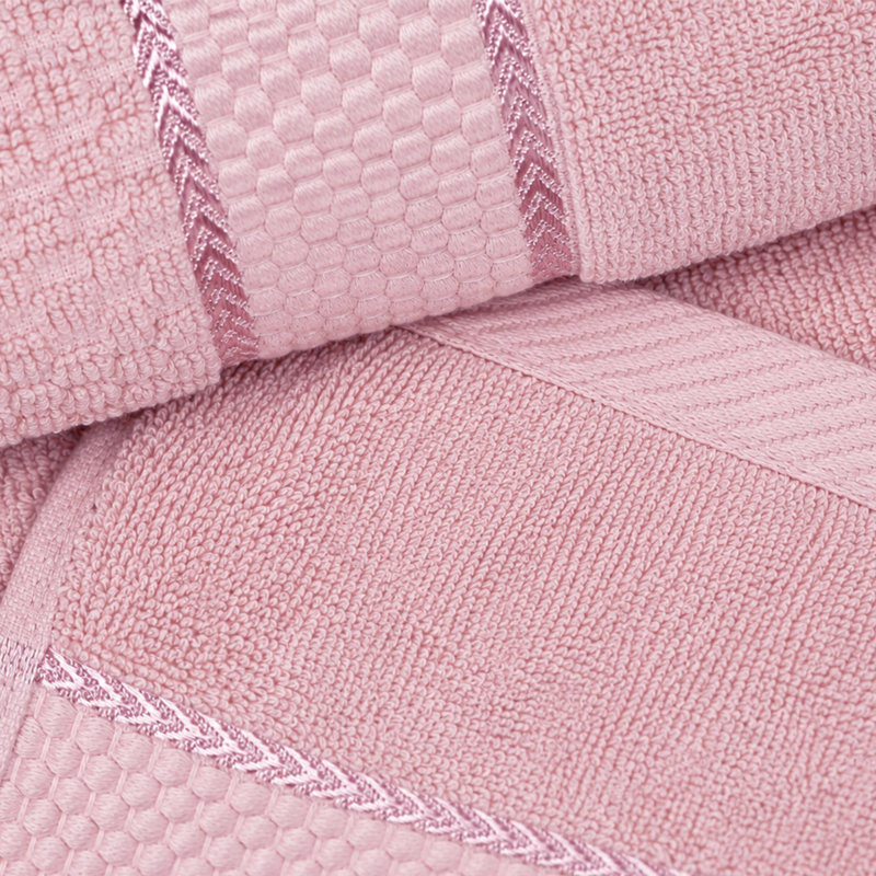 Essuie-mains texturés 100% coton Hode, Rose tendre, Essuie-mains - paquet de 50