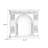 White Manufactured Wood Freestanding Fireplace