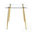Modern Minimalist Rectangular Glass Dining Table for 4-6