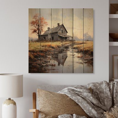 Barns Autumn Horizons II sur impression sur bois