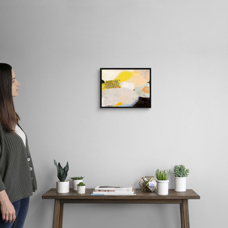 Reproduction d’art sur toile « anormal Behavior » par Jeffrey Tover, Cadre noir, H 13 po x l 16 po x P 1,75 po
