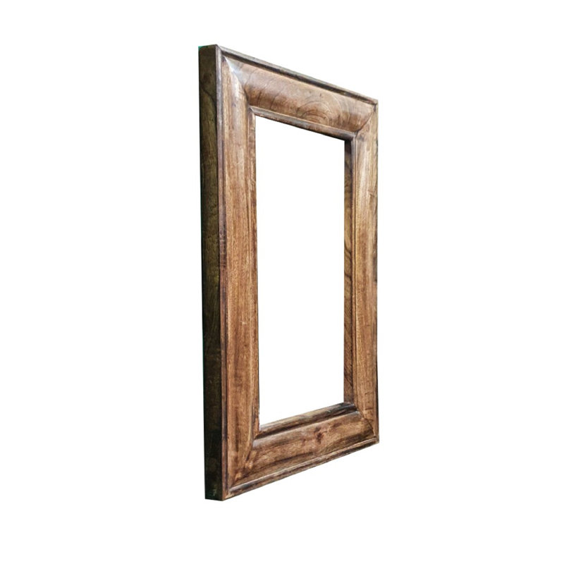 Adriano Flat Wall Mirror, 41cm H x 60cm W, Brown