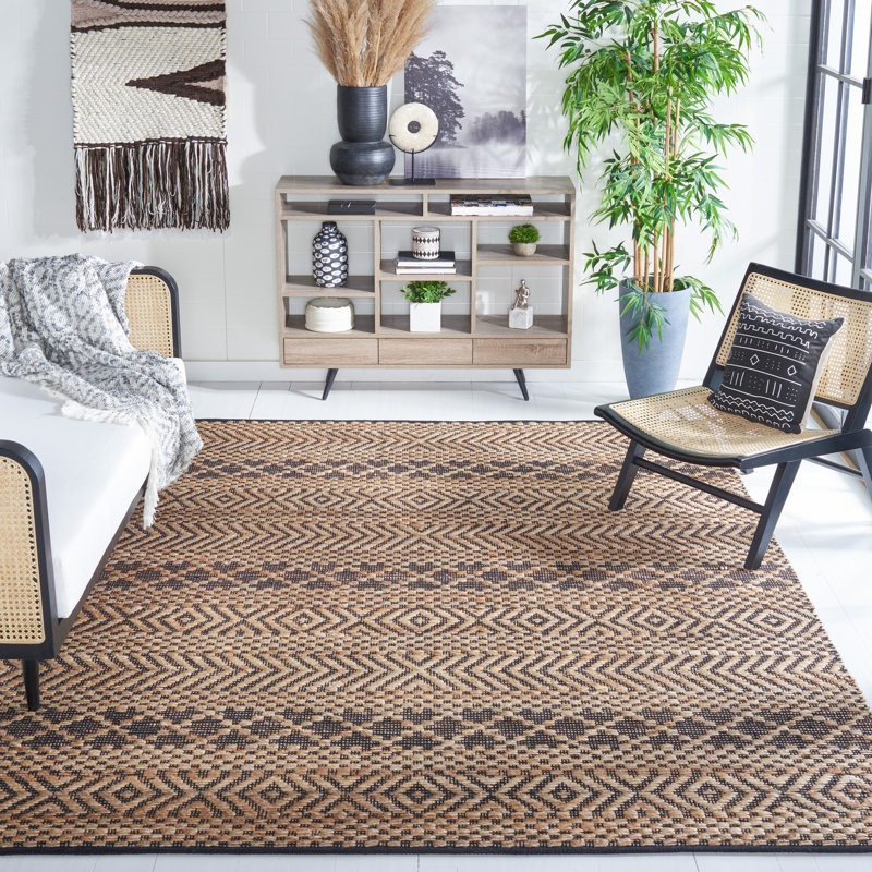 Tapis en jute tissé à la main Rosalina Kilim, Rectangle 8 pi x 10 pi