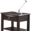 Table de bout simple en bois avec table de bout et tiroir d'appoint