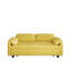 Canapé-lit à double usage en velours: le canapé jaune élégant se transforme en lit rétractable pour votre salon-199333671