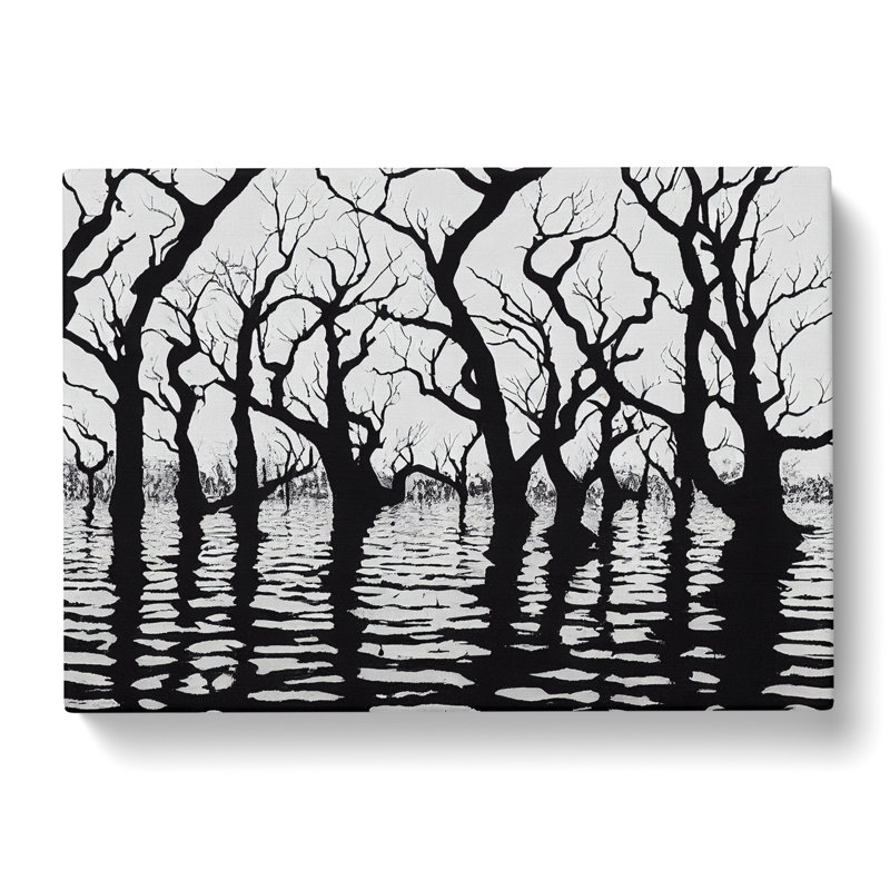 River Trees - Wrapped Canvas, 35cm H x 50cm W x 3cm D