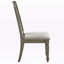 Chaise d'appoint Fenestra en lin beige et chêne vieilli (ensemble de 2)