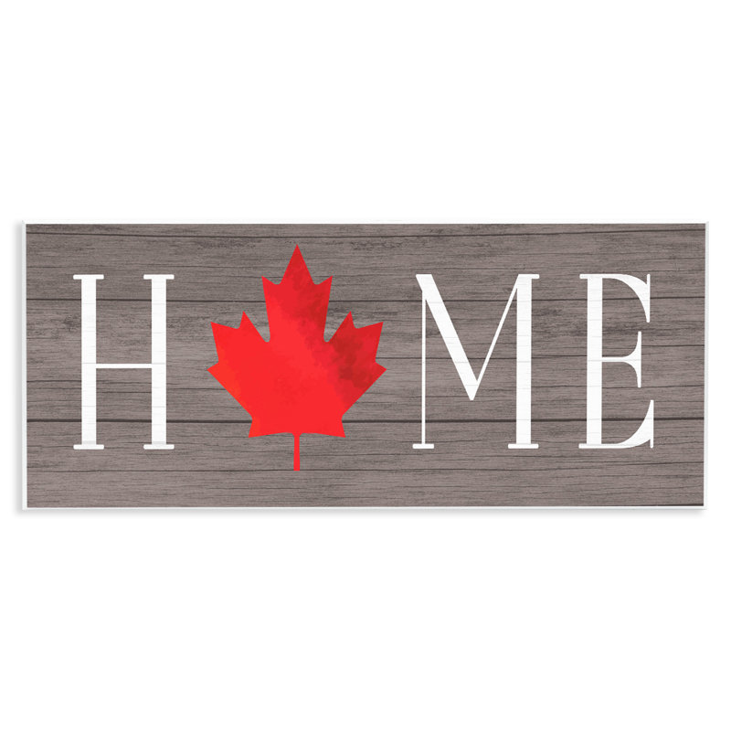 Plaque murale Rustic Home avec feuille d'érable, design par Lil 'Rue