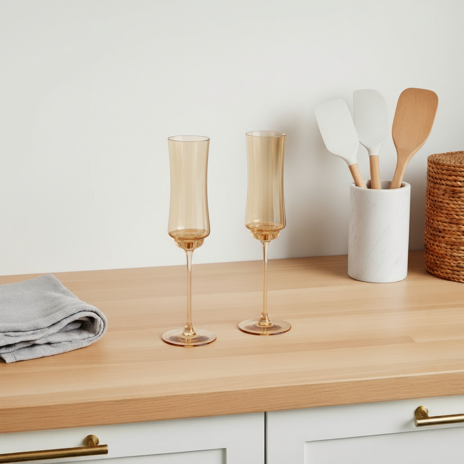 Ribbed Champagne Flute