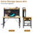 48" Heavy Duty Workbench with Wheels, Adjustable Workbench with Pegboard and AC/USB Outlet 
