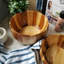Grand bol à salade en acacia Sunburst