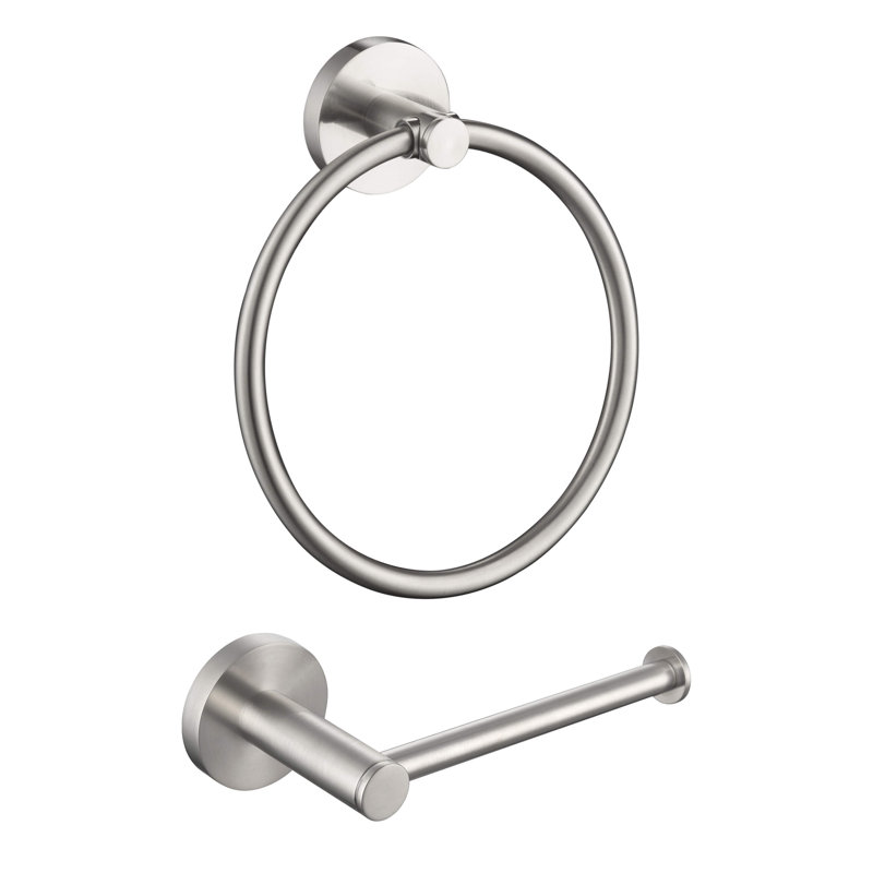 Ensemble de quincaillerie de salle de bain 2 pièces, Nickel brossé