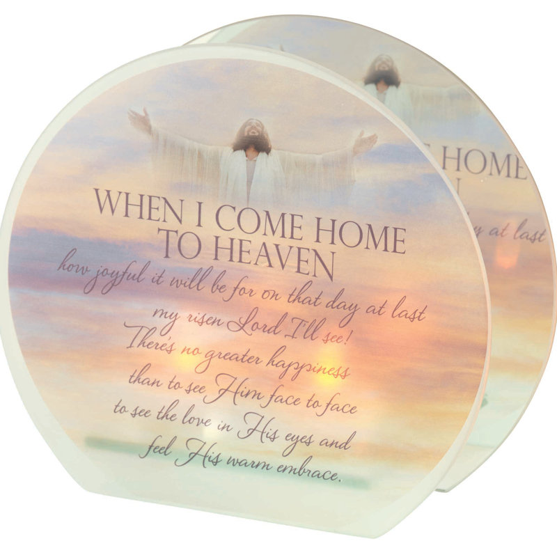 7'' H Glass Tabletop Tealight Holder with Candle Included