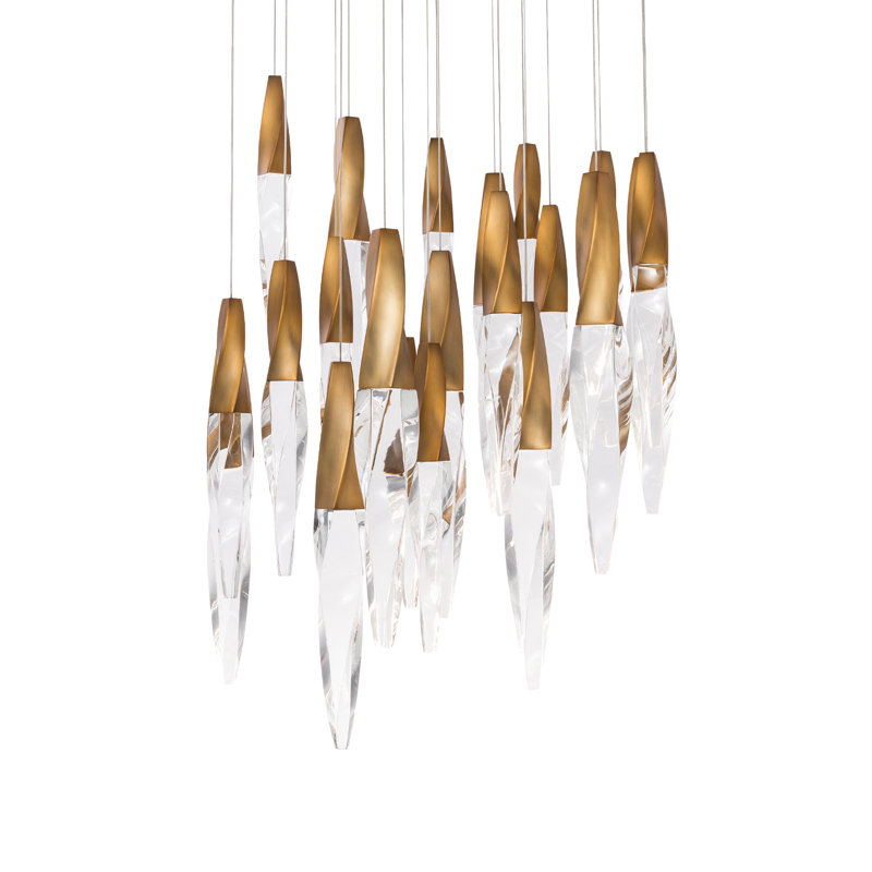 Kindjal 21 - Light LED Pendant, Aged Brass