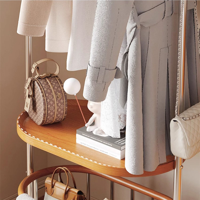 Stainless Steel Coat Rack with Movable Dirty