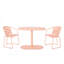 Ensemble bistro extérieur 3 pièces, table ovale moderne et 2 chaises à lattes résistantes aux intempéries-2055864465