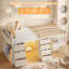 Loft Bed with Built-In Ladder-58821608