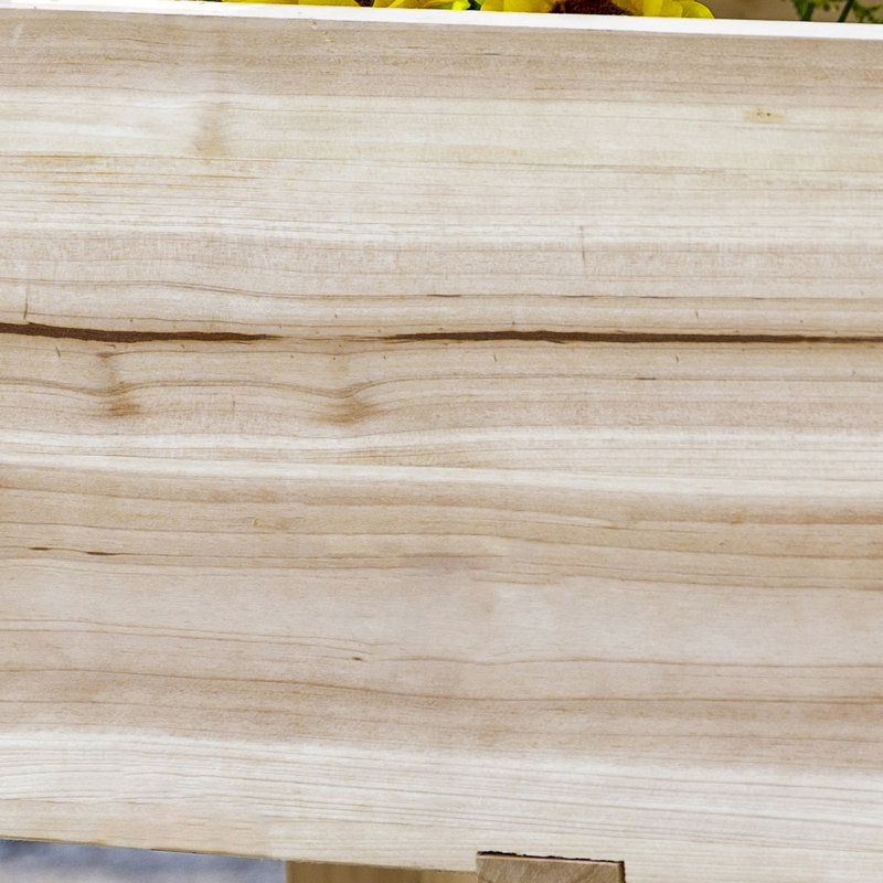 Support de jardin surélevé avec 3 boîtes à fleurs - Lit surélevé en bois pour légumes, herbes, plantes