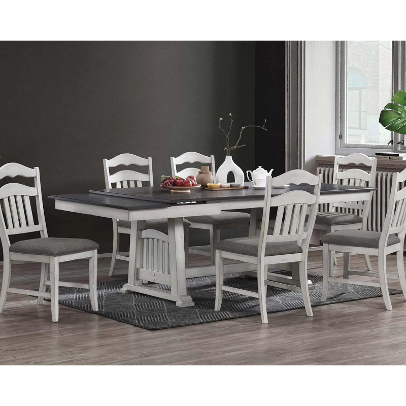 66.4" W DINING TABLE, ANTIQUE WHITE