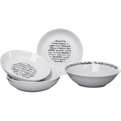 5pc Pasta Set Black Script