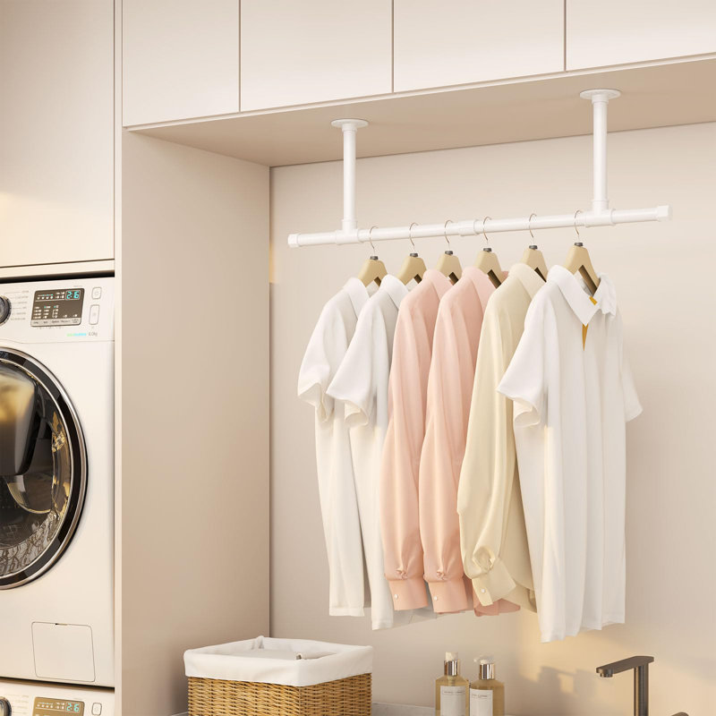 93.5cm Wall Mounted Clothes Rack, White