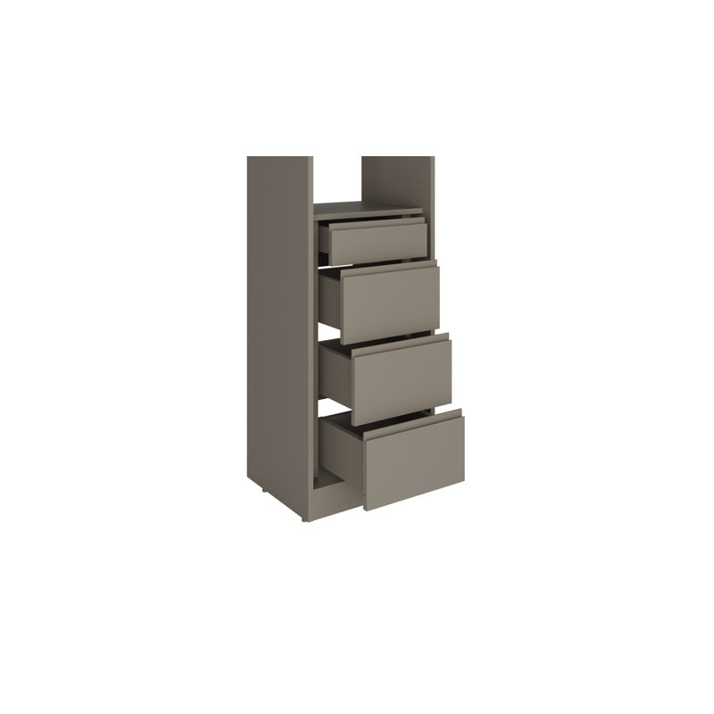 Module For Closet System With Drawer And Shelf Set – 84"18"16" - Gray, Gray