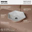 Karran Valera 19 In. Vitreous China Hexagon Vessel Bathroom Sink
