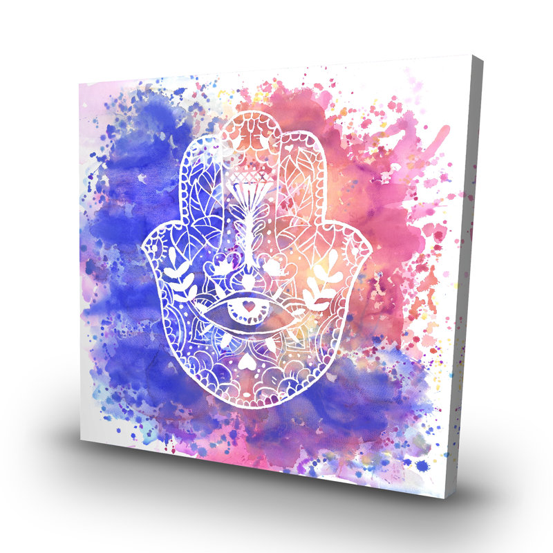Hamsa hand - 32"x32" art on canvas