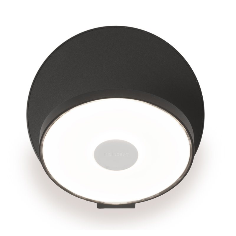 Plafonnier encastré à DEL 1 lumière Gravy, Noir métallique