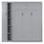 Lit escamotable double pleine grandeur avec tablettes, garde-robe et lumières DEL, gris-1043955883-1043955882