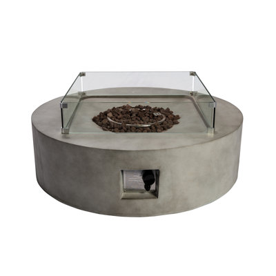 Hood Round Concrete Propane Smokeless Fire Pit