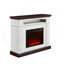 Foyer électrique avec tablette de manteau de cheminée, chauffe-foyer autoportant avec flamme DEL, foyer encastrable de 23 pouces dans la chambre à coucher et le salon