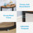 Slim Half Moon 2-Tier End Table - Rustic Brown, Semi-Circle Design, Space-Saving