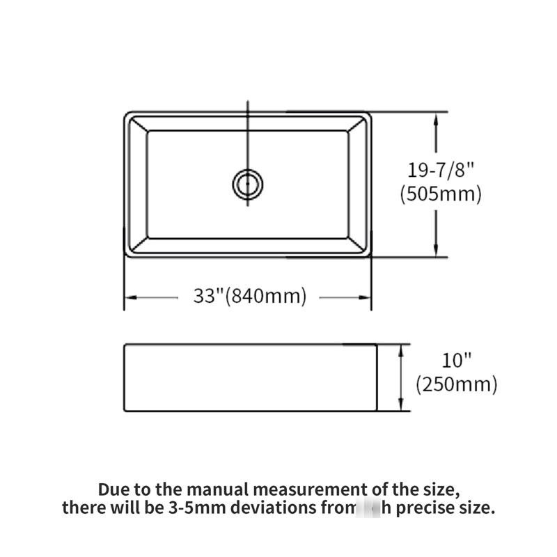 Évier de cuisine blanc 33 po - Cuvette simple en céramique à l'avant avec cuve, chaleur, teinture à gratter facile à entretenir, 33 po x 20 po x 10 po avec fonction de minimisation du bruit pour la cuisine