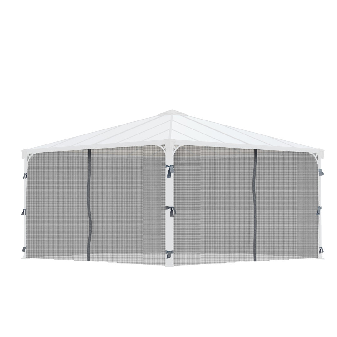 Palram - Canopia Palermo 4300 14' x 14' Gazebo Netting Screen Canopia