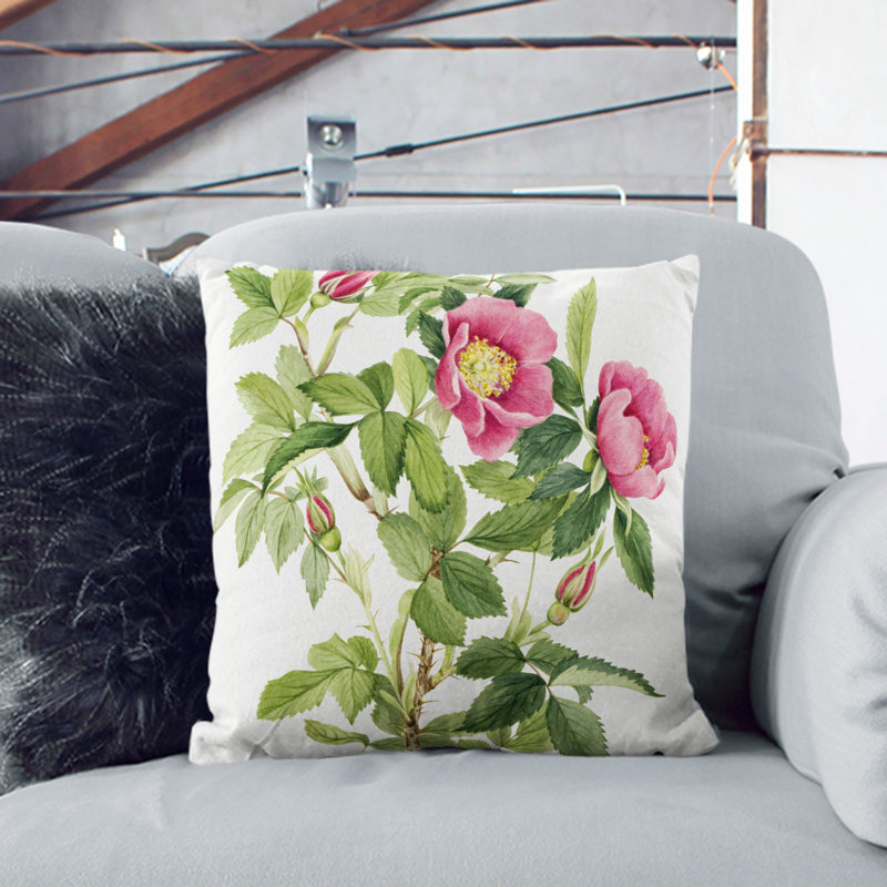 Square Cushion, 40cm H x 40cm W x 15cm D, White