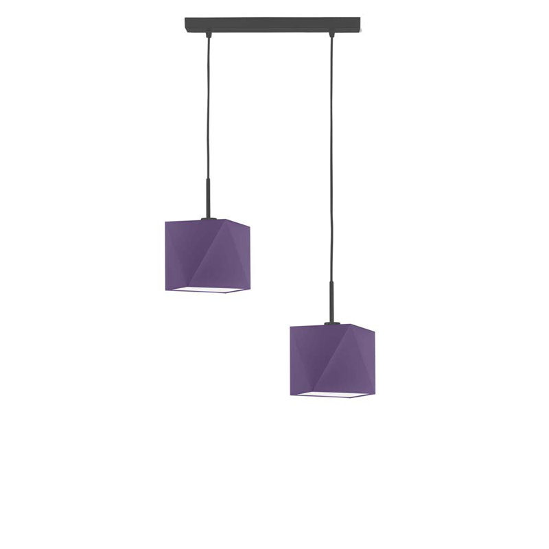 Deneesha 2 - Light Kitchen Island Pendant, Purple, Black