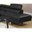 Canapé modulaire en similicuir noir-261638619
