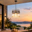 1-Light Cylindrical Glass Kitchen Island Pendant-757725632