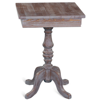 Cheatham Solid Wood Pedestal End Table