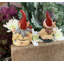 Ensemble de 2 présentoirs «Peace Man» et Janice «Chick» Nowaday Gnome Hippie Jerry