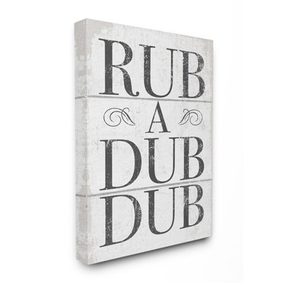 « frotter a dub dub typographie en planches look », impression