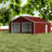 Durable Steel Garage Sheds, Spacious Metal Barn With Dual Doors For Home Storage